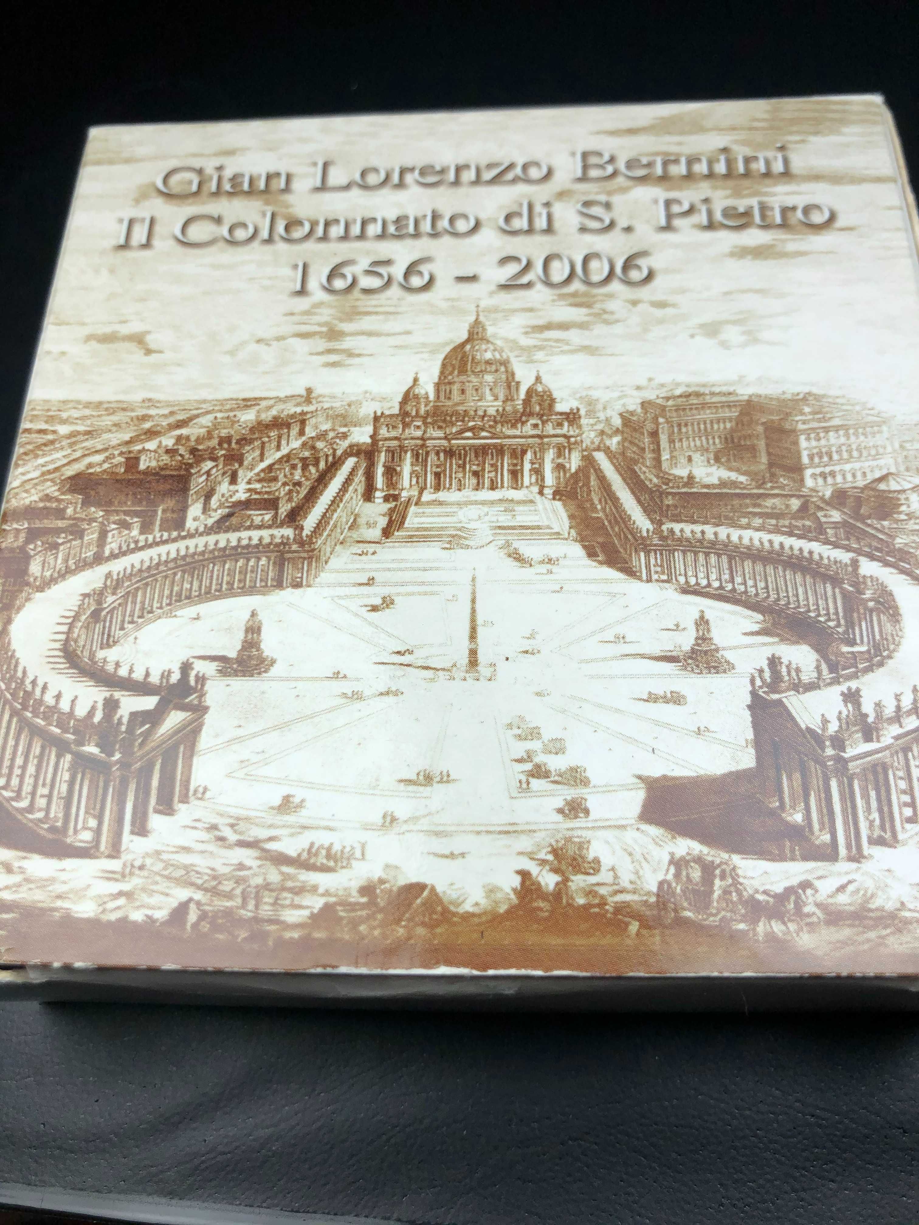 Vaticano Prata Proof 10 Euros 2006 com estojo -  Colonato de São Pedro