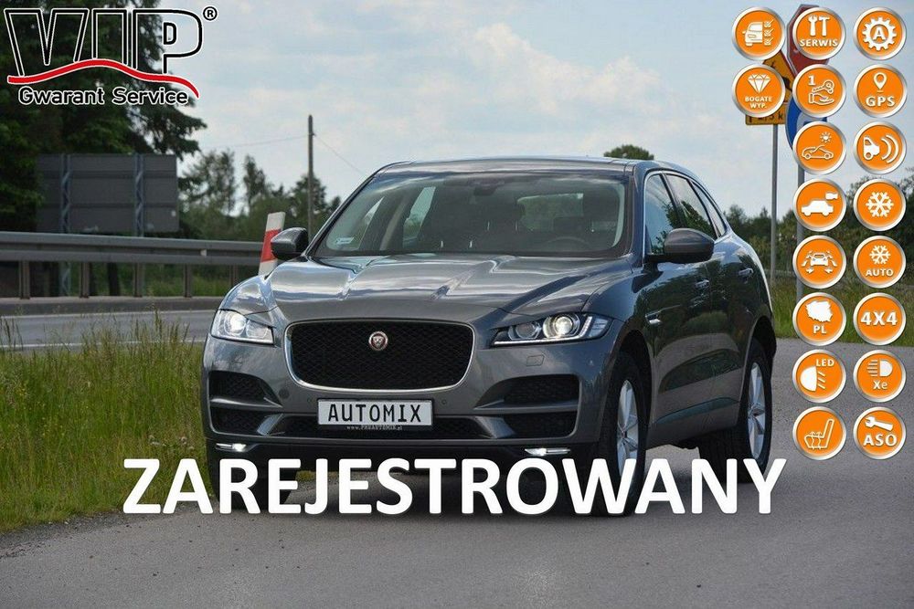 Jaguar F-Pace 2.0D AWD Prestige panorama automat skóra led nawi kamera bezwypadkowy