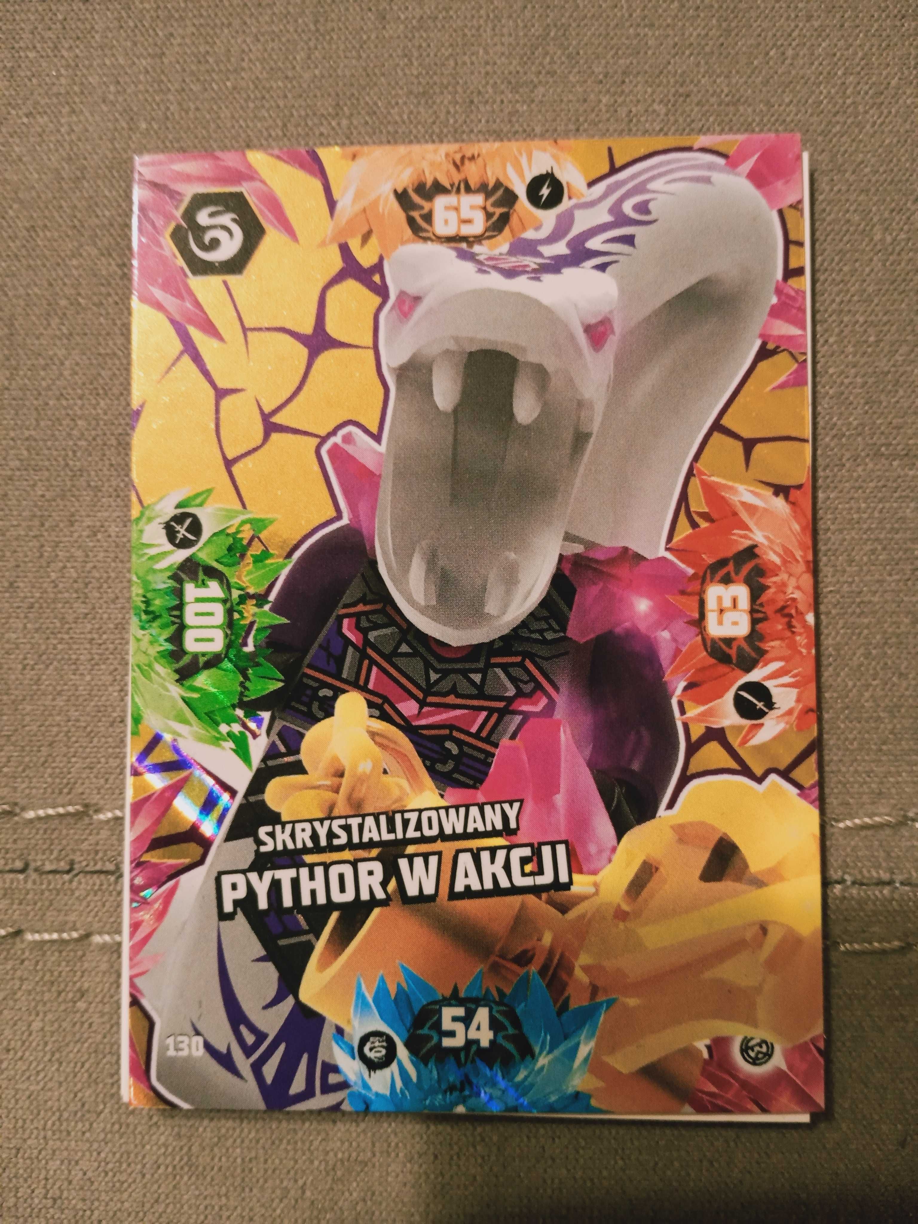 Karta Lego Ninjago seria 8 nr 130, Skrystalizowany Pythor w akcji