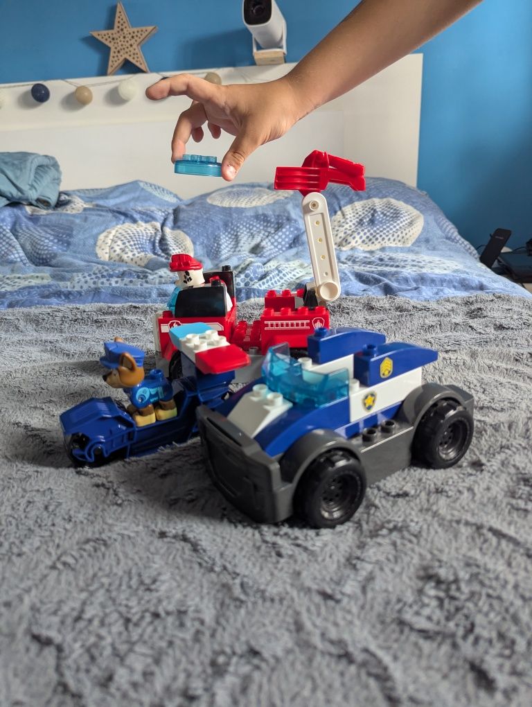 Psi patrol, klocki Mega bloks zestaw 5 pojazdów