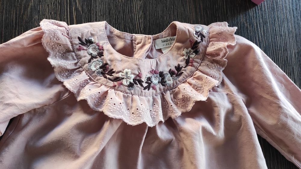 Haute hippie piękna sukieneczka z koronką haftem boho