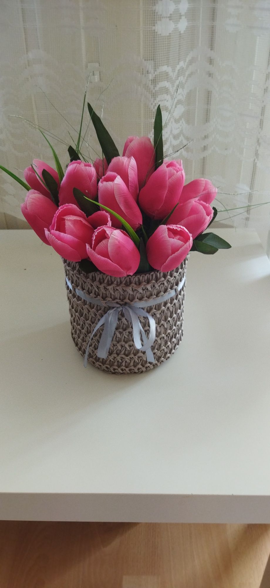 Flower box tulipany różowe