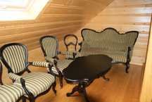 Stylowy zestaw kawowy-Ludwik-sofa, krzesła, stół do salonu