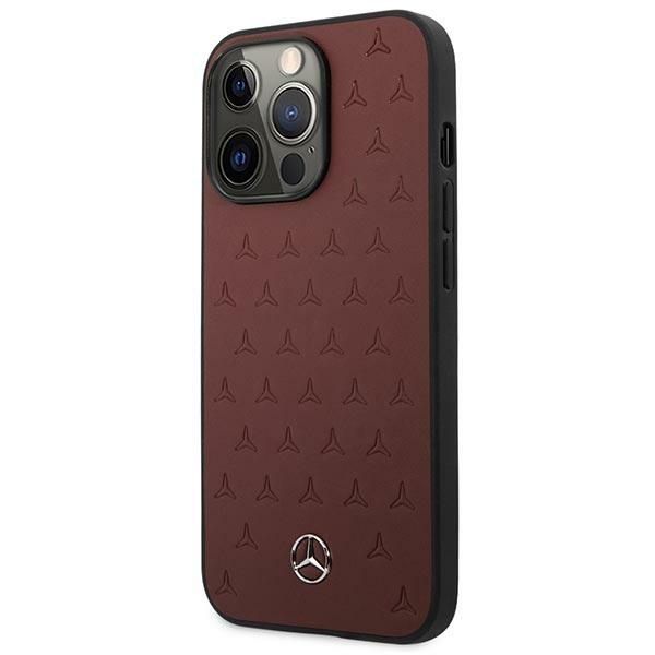 Eleganckie Etui Skórzane Mercedes do iPhone 13 Pro 6,1" Czerwony