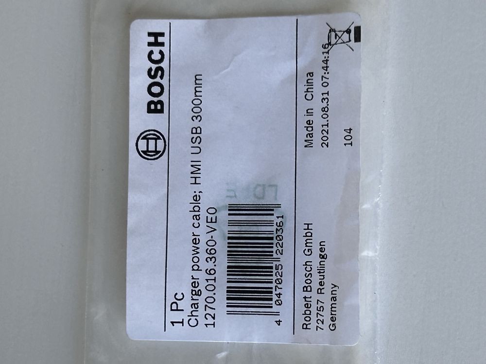 Kabel ładujący Bosch USB mikro A - micro B do INTUVIA NYON KIOX