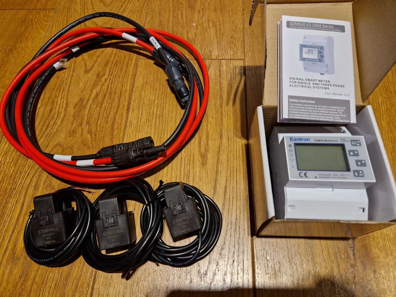 Licznik Eastron SDM630 V2, przekładniki STMHALL HY33C1, Solplanet