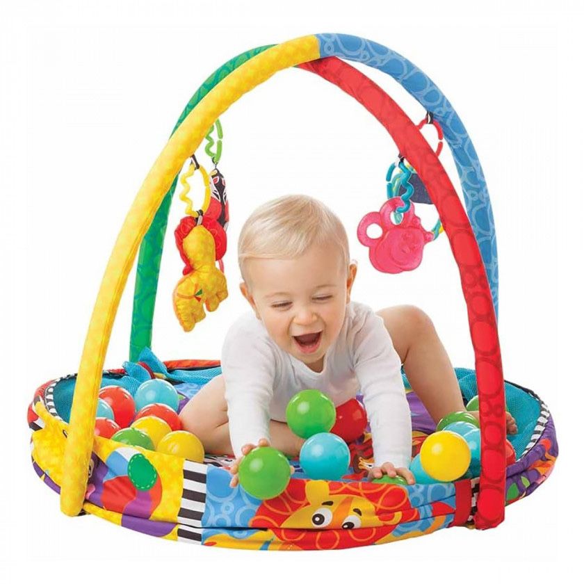 Розвиваючий басейн-килимок з іграшками та кульками Playgro