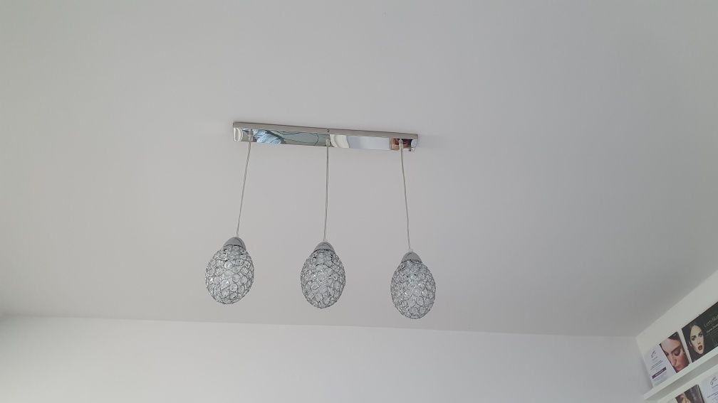 Lampa wisząca, żyrandol kryształy jajo