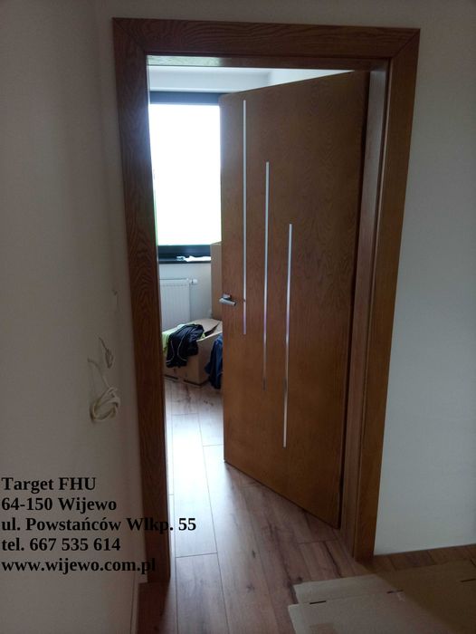 DRZWI WEWNĘTRZNE Drewniane JESIONOWE Montaż Transport Producent
