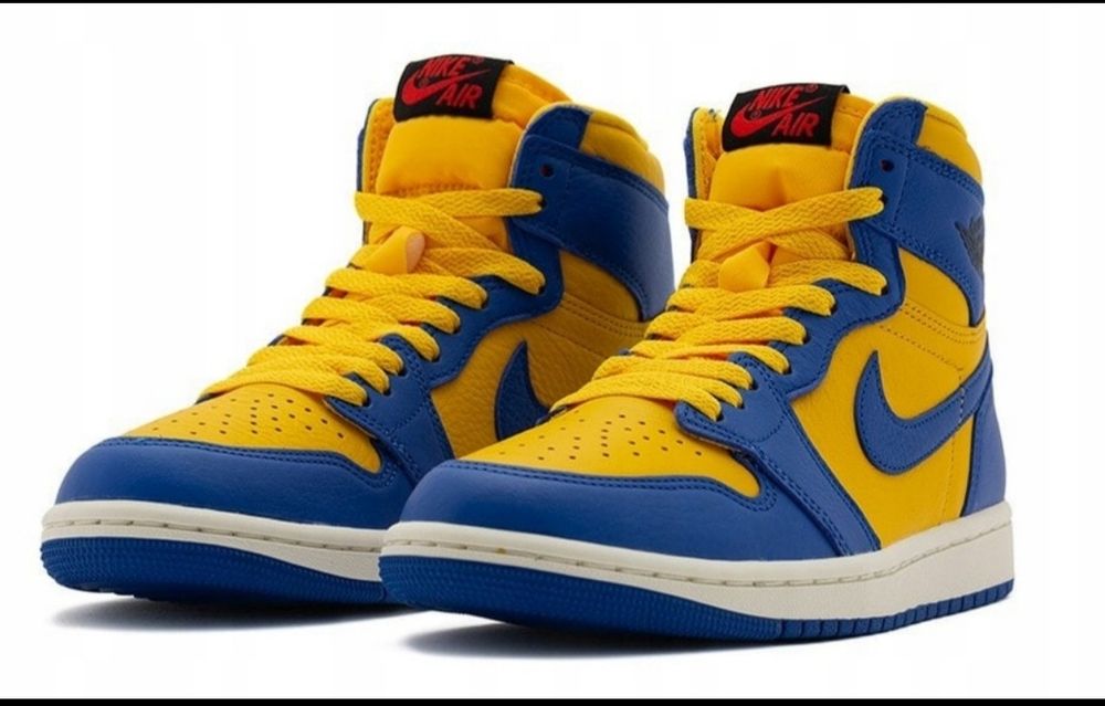 Buty Nike Air Jordan 1 High Niebieskie Żółte