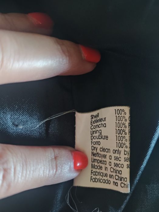 Casaco 100% em pele preto S