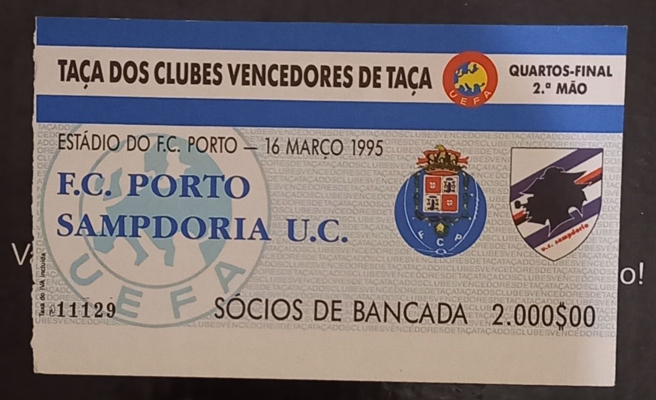 Vários Bilhetes Jogos Internacionais Futebol Clube do Porto.