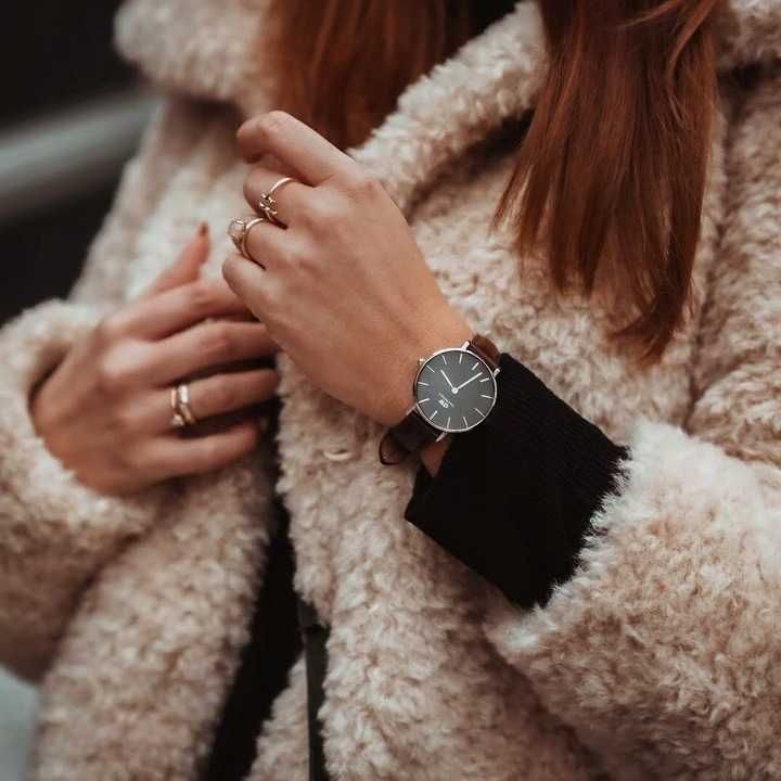 Daniel Wellington zegarek Petite St Mawes 32mm Srebro/Czarny