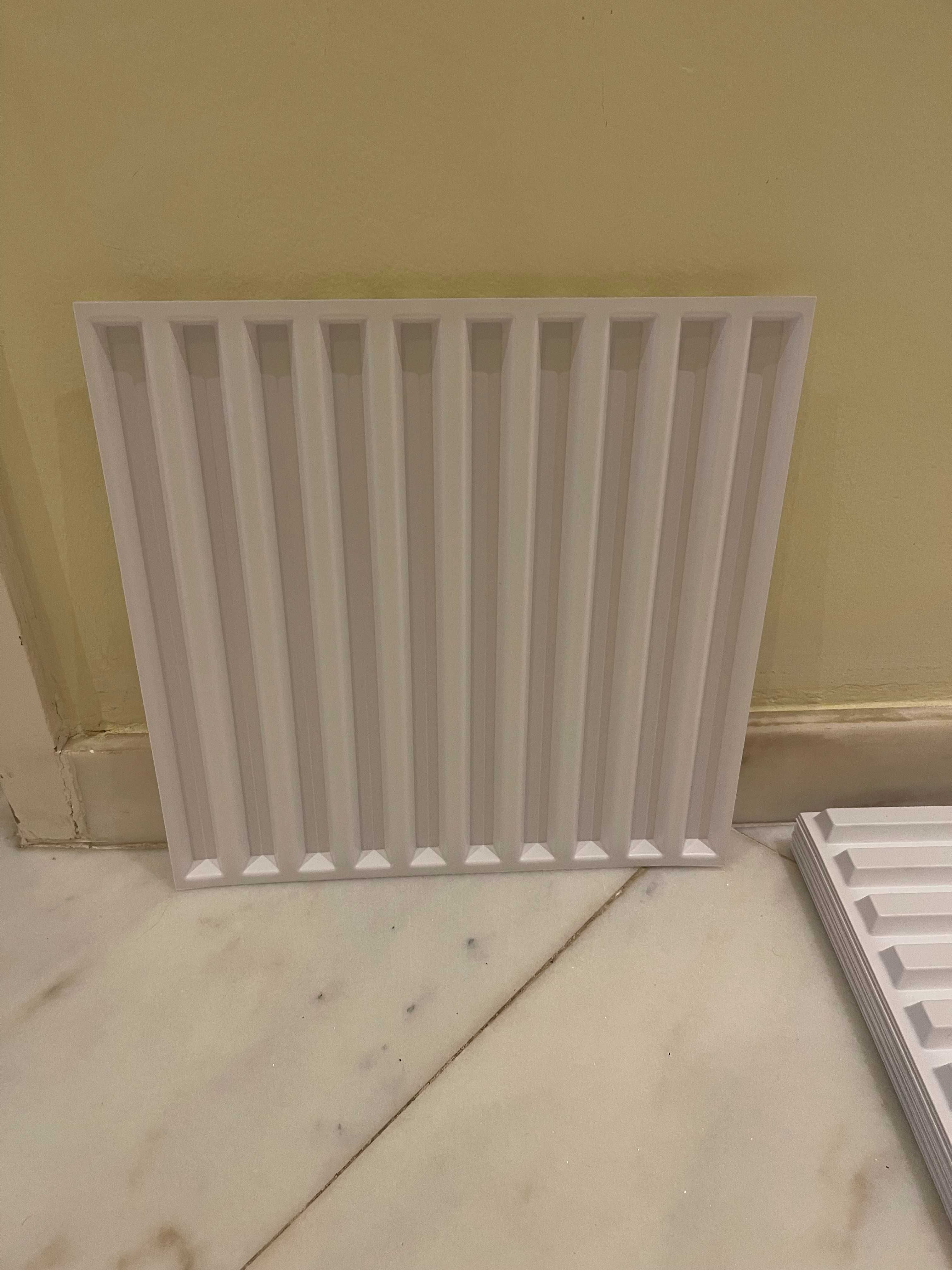 Painel ripado 3D branco