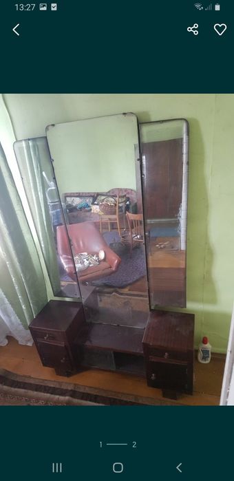 Toaletka szafka z lustrem lustro PRL