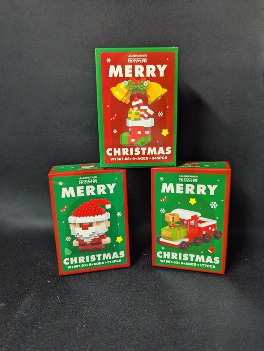 Новорічна мініфігурка Christmas 3 конструктора 170-240 деталей