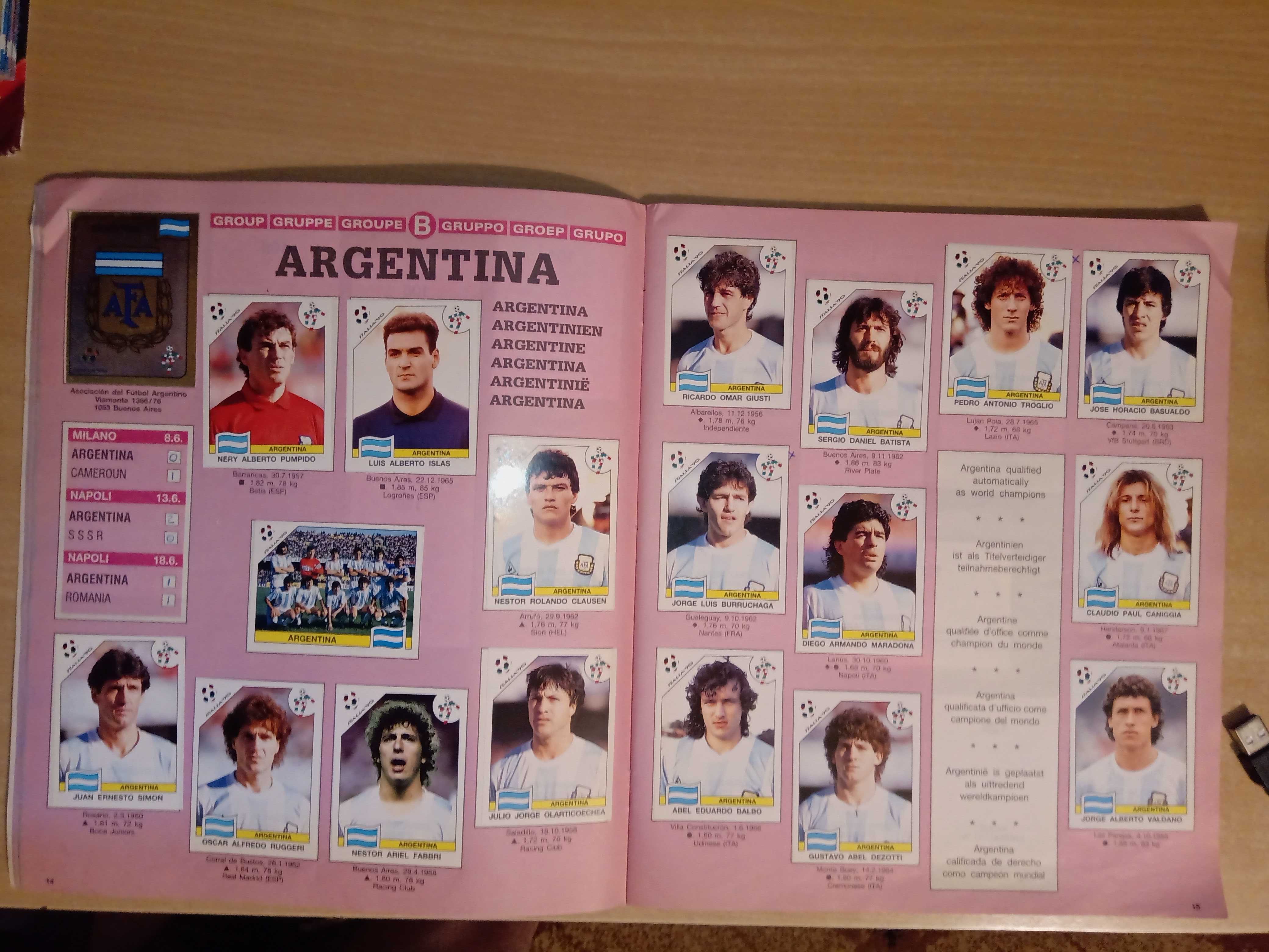 FIFA World Cup Italia 1990 - album PANINI kompletny