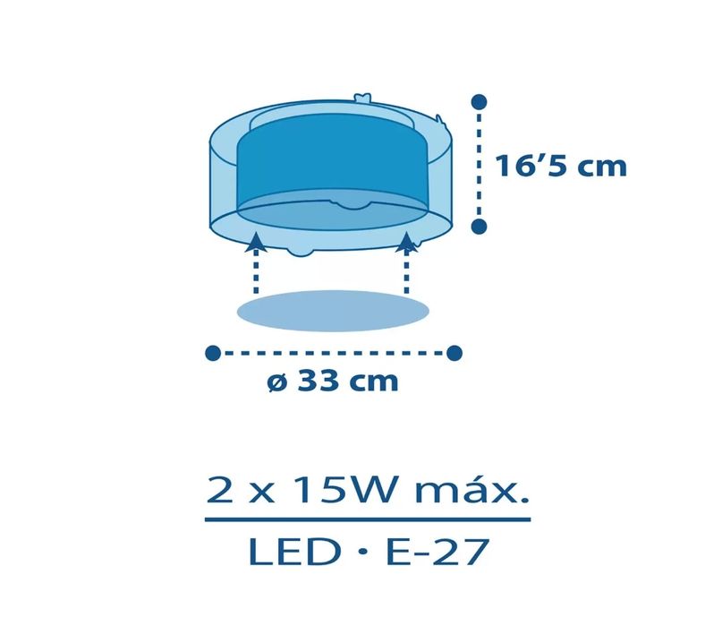 Dalber 41346 - Plafon dziecięcy PLANETS 2xE27/230V