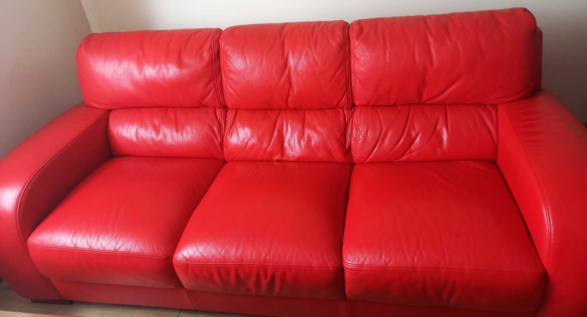 Komplet wypoczynkowy skórzany