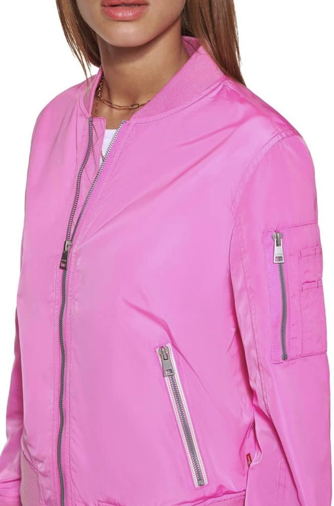 XS 34 42 Levis бомбер жіночий женский куртка ветровка розовая рожева