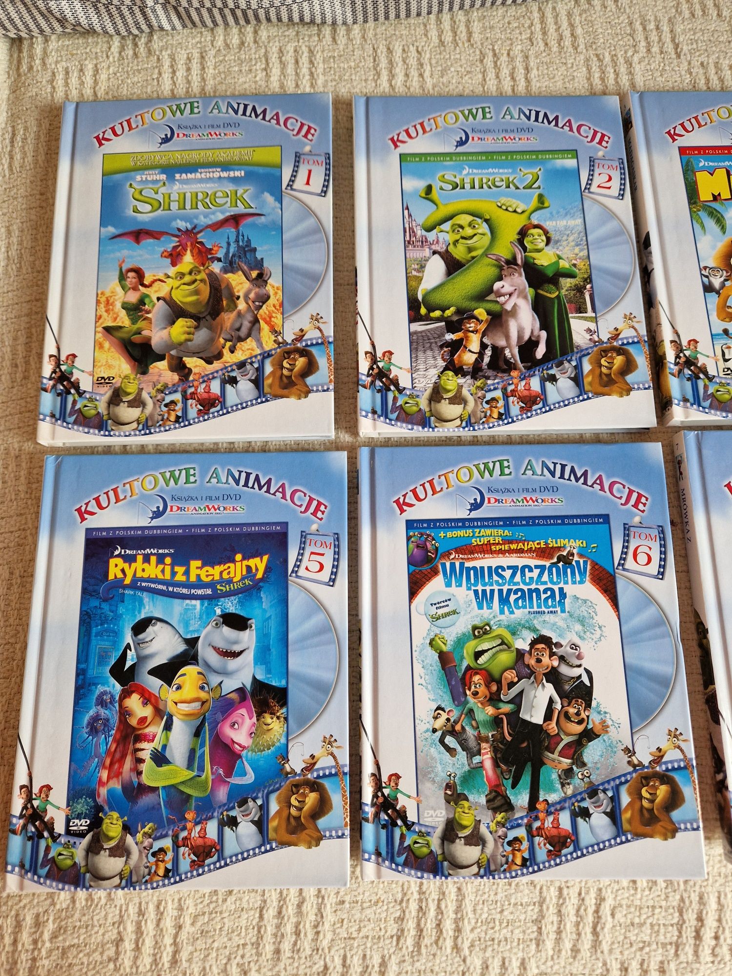 Filmy DVD kolekcja kultowe animacje Dreamworks Animation 8 części
