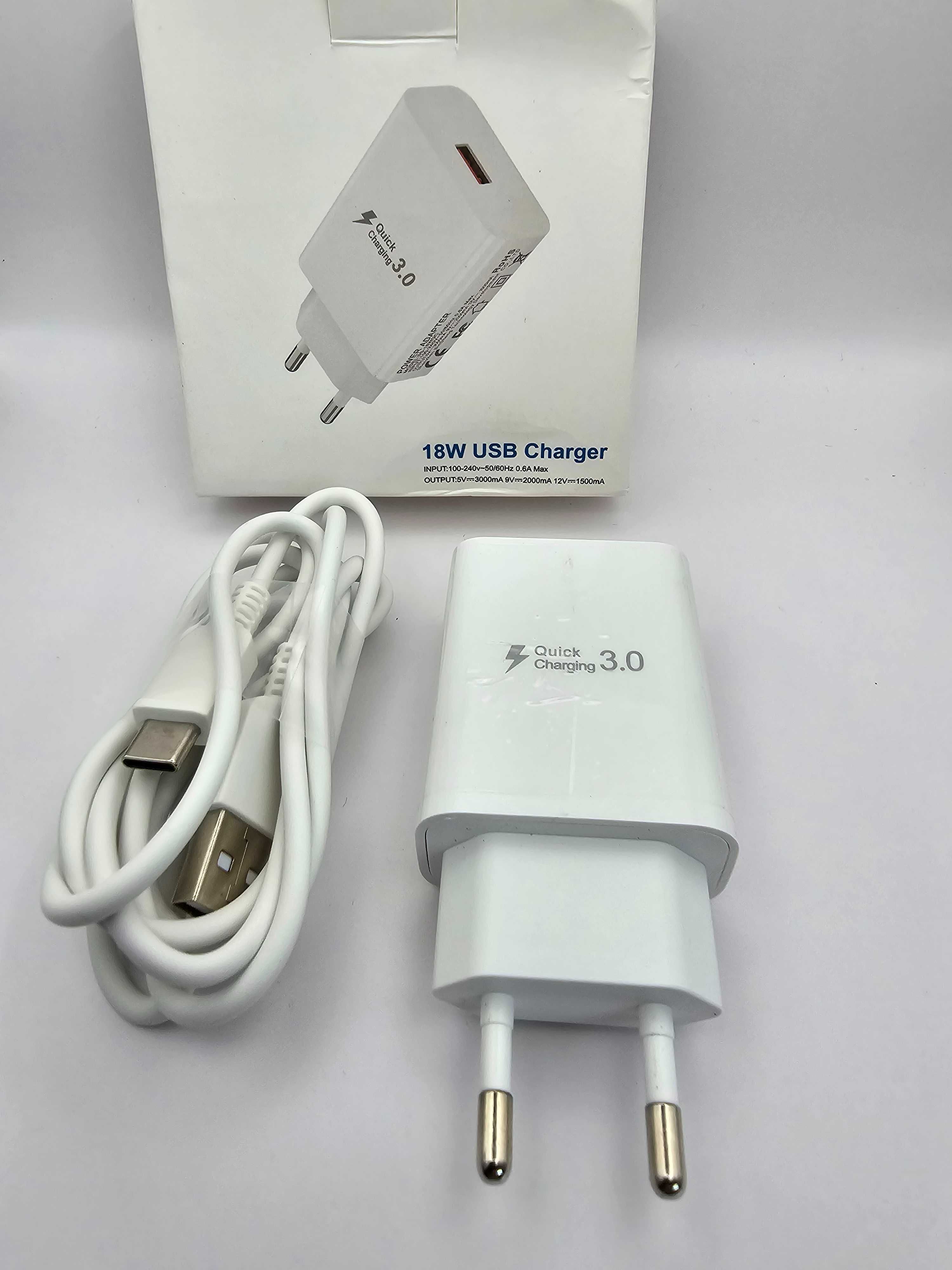 Ładowarka sieciowa , USB typ C do Huawei 3000 mA 18 V BS-18WQC biały