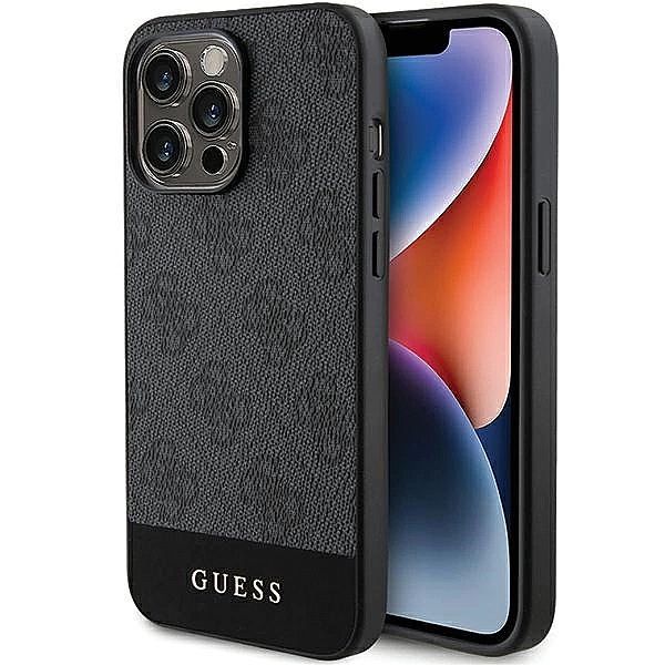 Etui Guess 4g Stripe Collection na iPhone 15 Pro Max - szare