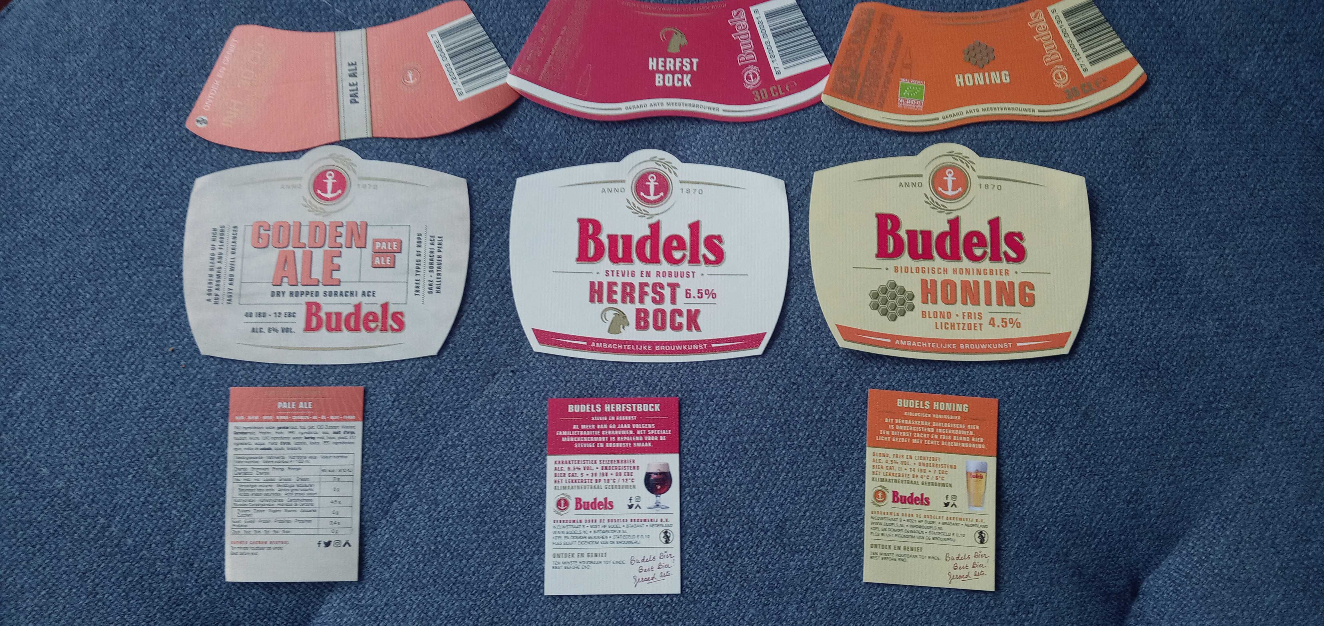 etykiety piwne Budels