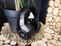 Słuchawki gamingowe czarne podświetlane RGB Onikuma