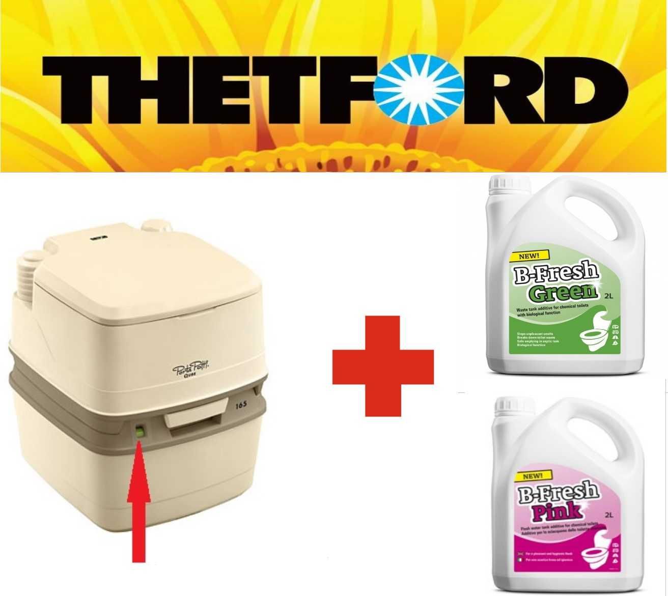 Біотуалет, Порта Поті 165 люкс,THETFORD, Porta Potti 165 Luxe + рідина