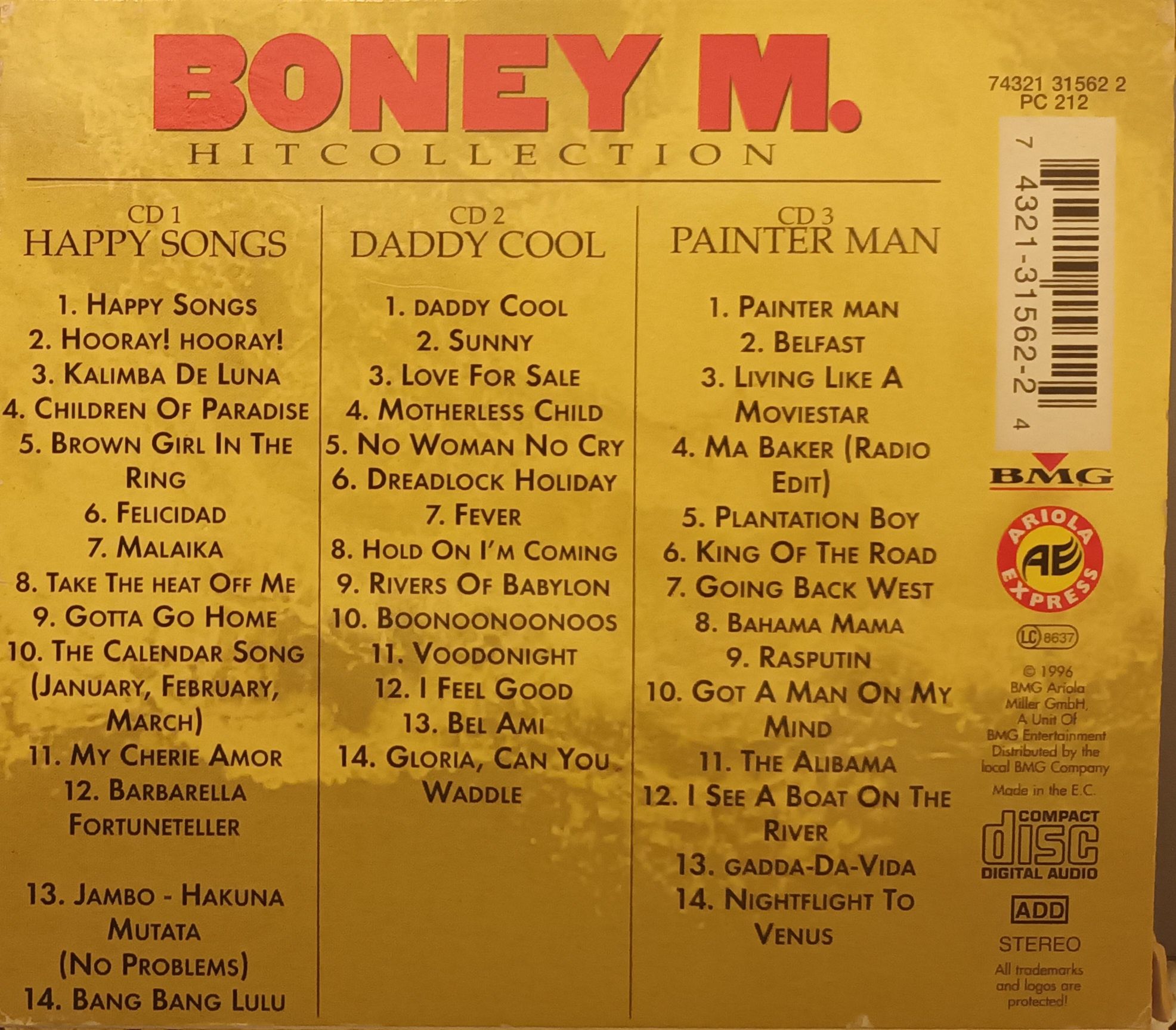 Box 3CD Boney M. Hit Collection