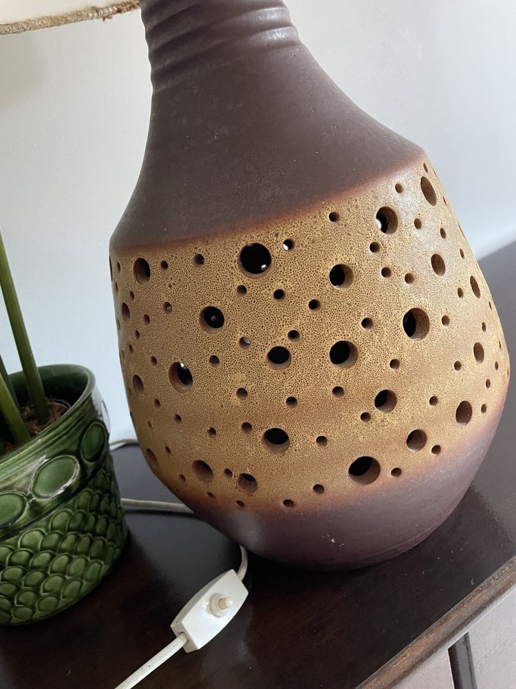Duża,ceramiczna lampa Fat Lava,Niemcy lata ’70
