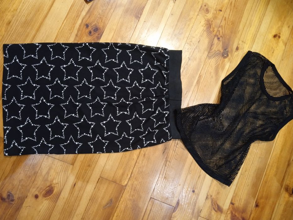 Юбка майка в сеточку