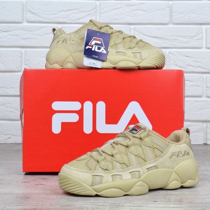 Кроссовки Fila Фила Корея женские замшевые бежевые 36-40