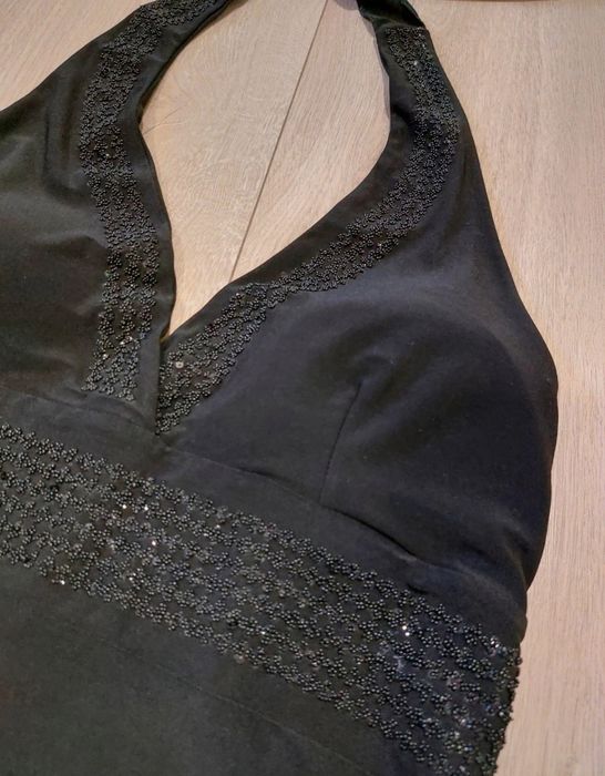 Czarna elegancka tunika z cekinami S - na sylwestra