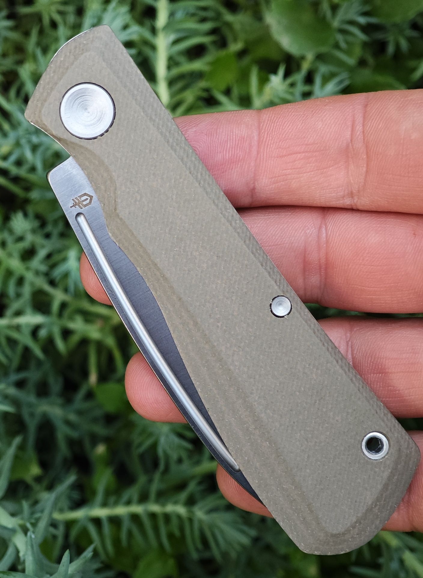 Gerber Mansfield,сталь D2+накладки Mikarta+заточка скандинавский гринд