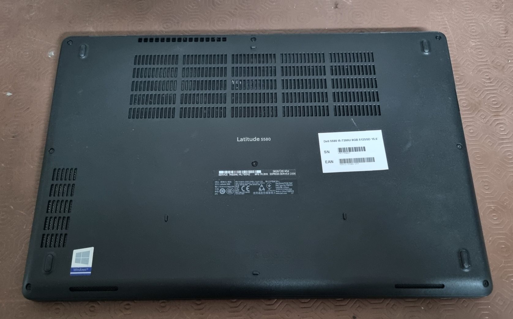 Dell 5580 / I5-7200U / 8gb / 512SSD