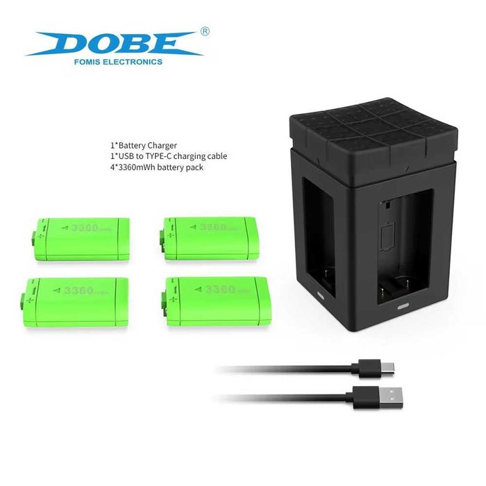 Акумулятори 4шт для Xbox Series X S/One/S Зарядний пристрій батарея