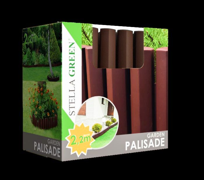 Palisada ogrodowa obrzeże plastikowa brązowa Stella Green 220cm x 15cm