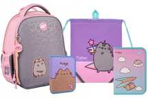 Набір Pusheen шкільний рюкзак+пенал+сумка для взуття+папка