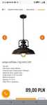 Lampa wisząca czarna x4szt.