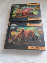 Puzzle 3D dinozaury National Geographic NOWE Zestaw
