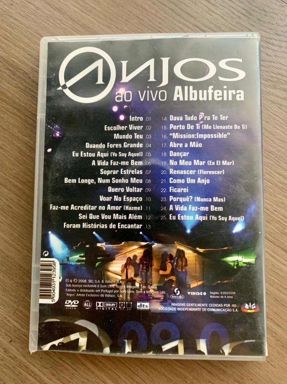 DVD dos Anjos ao vivo em Albufeira