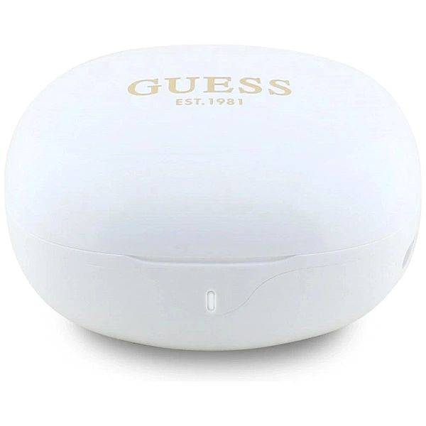 Słuchawki Guess Flat Classic Logo Electroplated TWS - białe