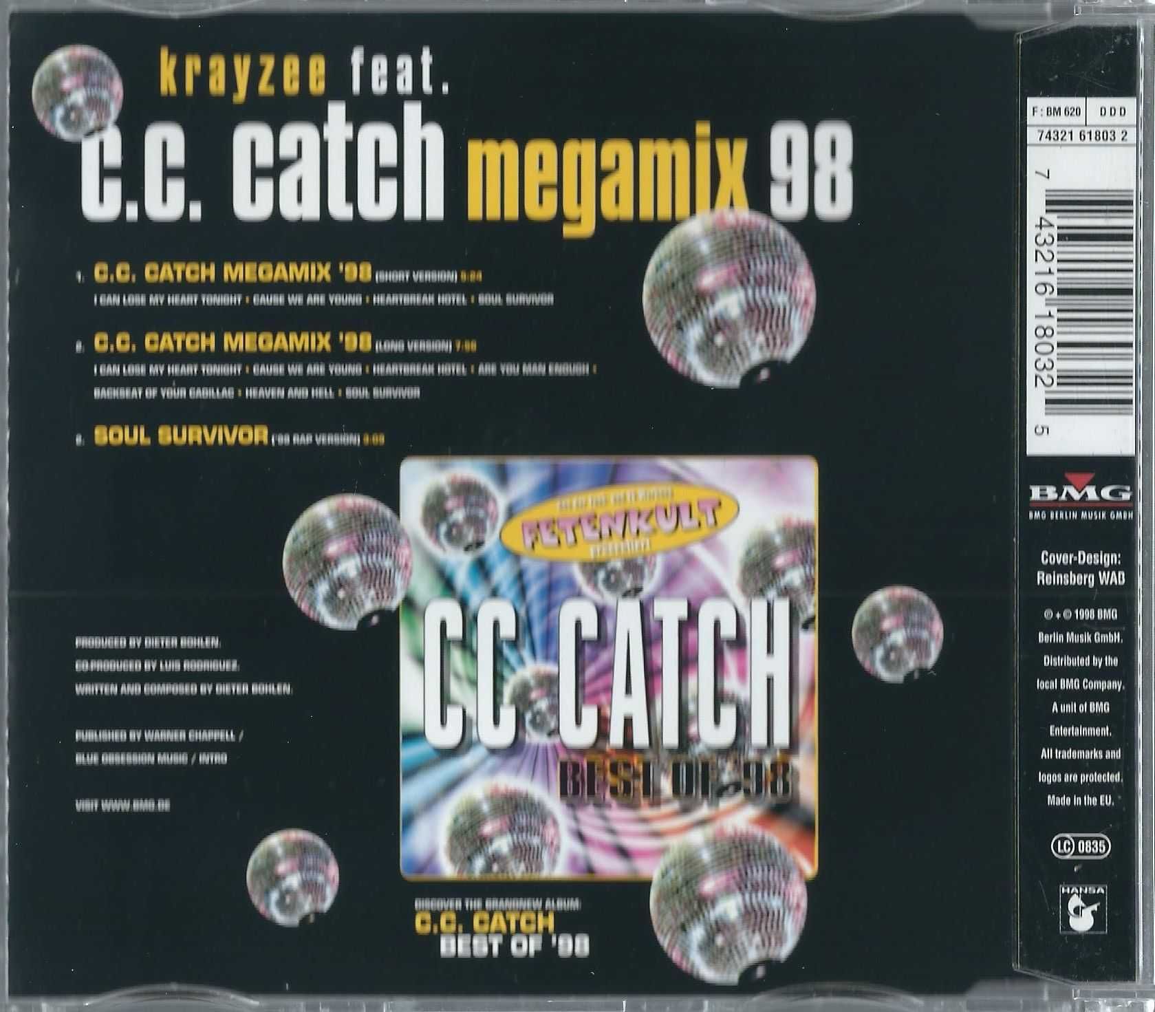 Maxi CD C.C. Catch Feat. Krayzee - Megamix '98 (1998) (Hansa)
