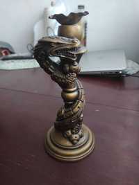 Figurka bronzowa "smok świećnik"