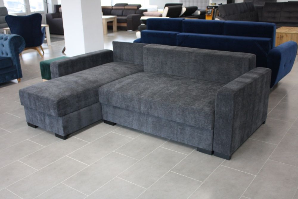 Mały narożnik ALEX na podwójnej sprężynie 230x155, spanie, 2 pojemniki