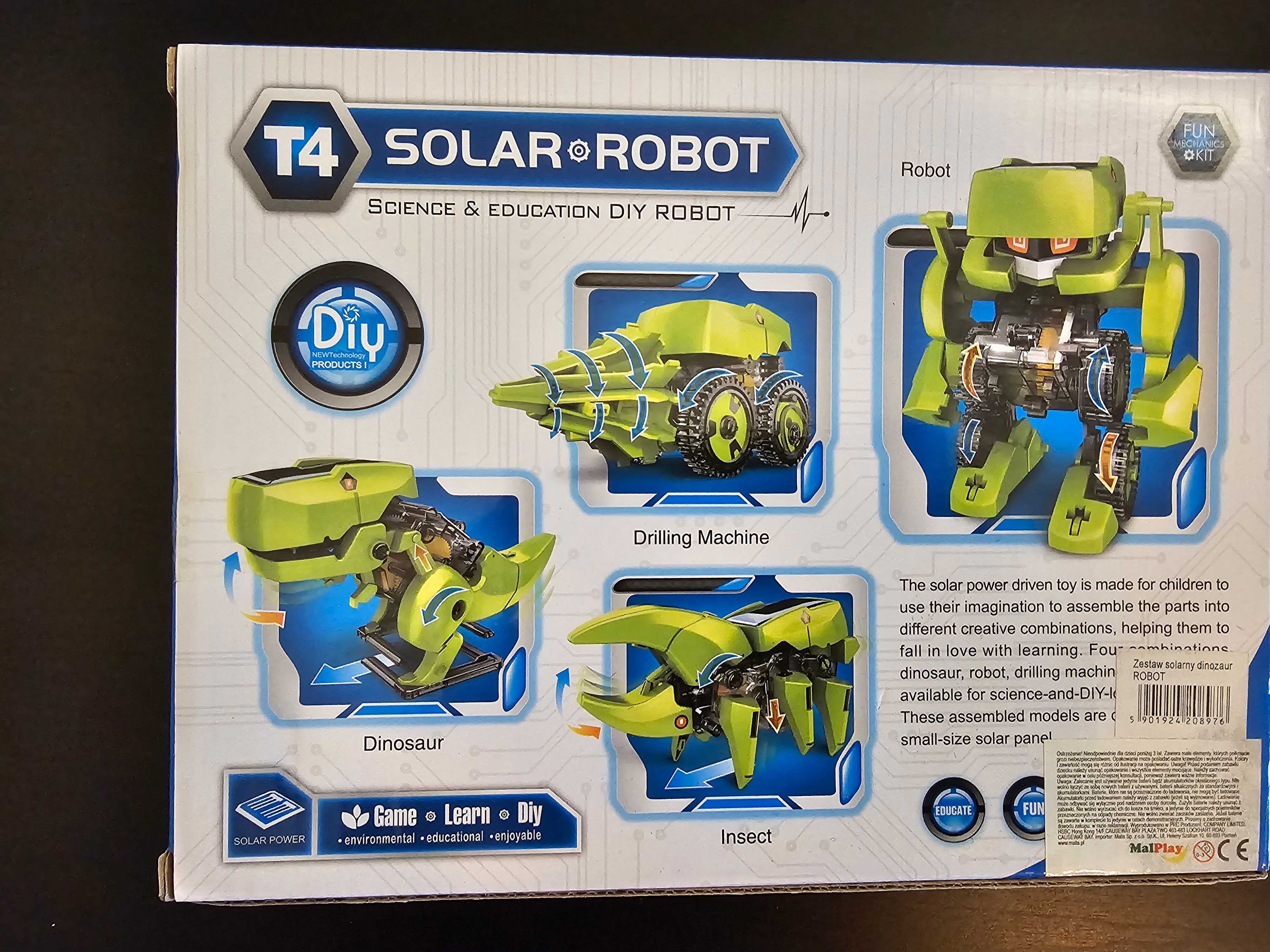 Robot Solarny 4 w 1 Dinozaur - zabawka edukacyjna