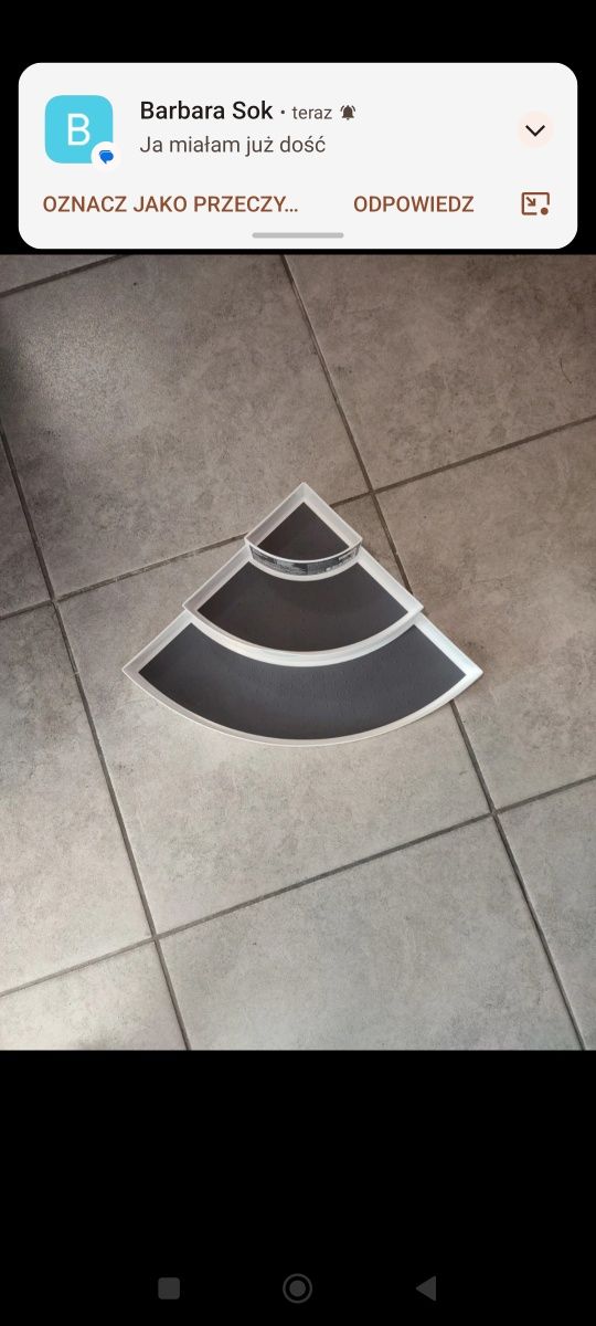 Półka narożna plastikowa organizer uniwersalny