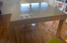 Mesa de jantar em madeira wengue, pintada - para levantar esta semana